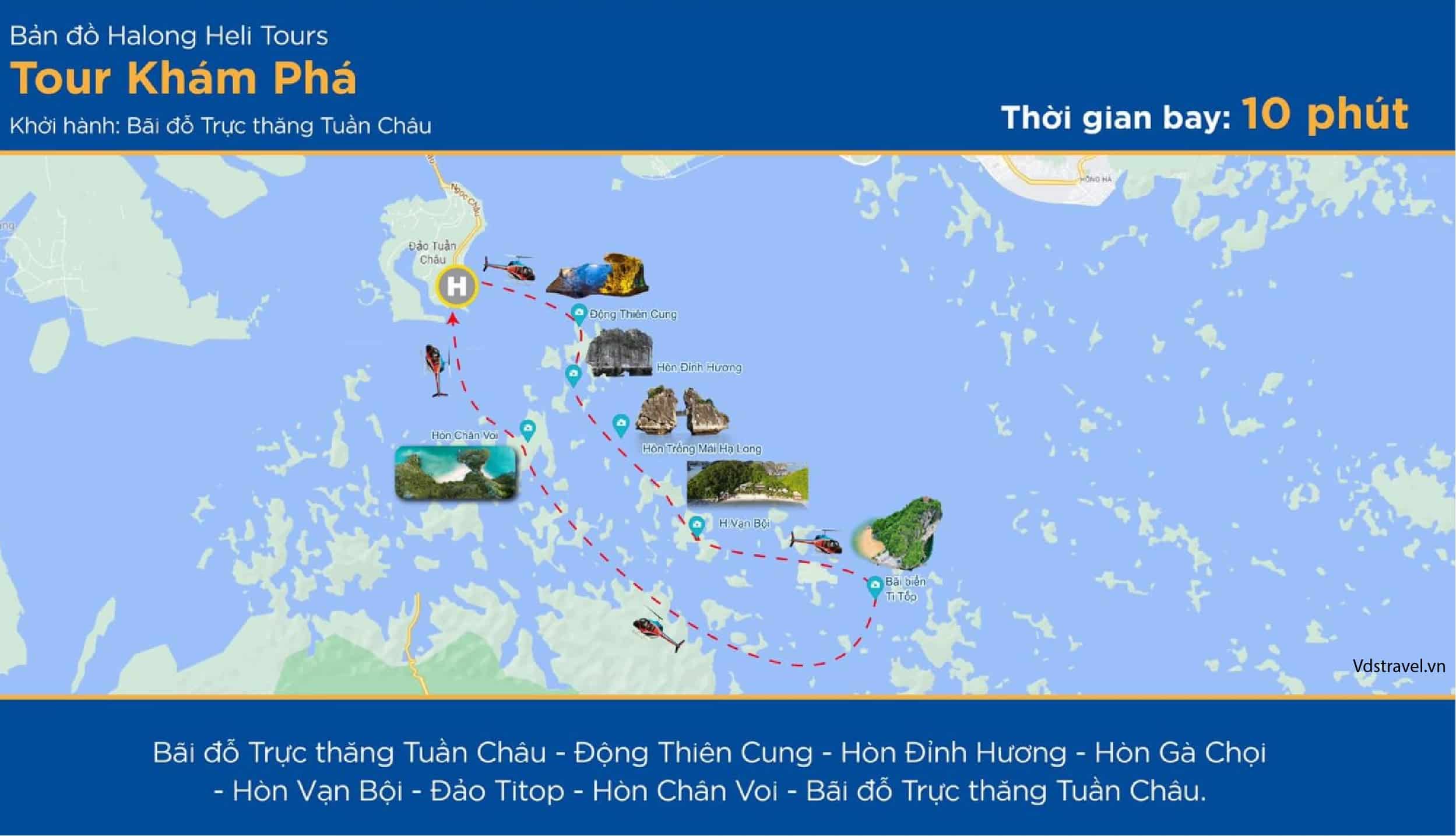 Tour thăm Vịnh Hạ Long bằng trực thăng