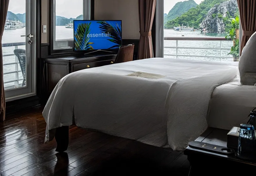 Các cabin trên Paradise Elegance đều có ban công riêng