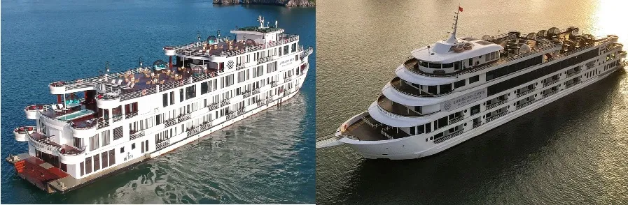 Du thuyền Ambassador I (trái) và Ambassador II (phải)