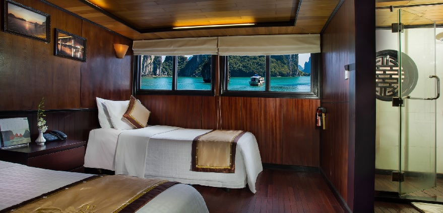 Hệ thoongs phòng tại du thuyền Syrena đều có ban công hướng biển