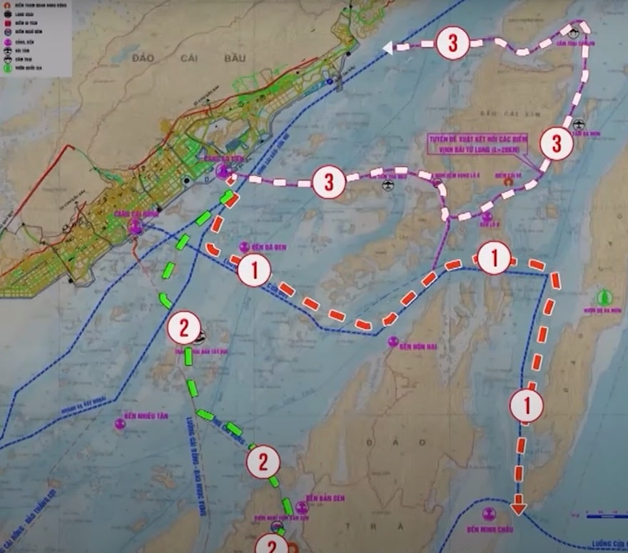 Các tuyến tham quan Vịnh Bái Tử Long
