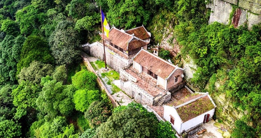 Chùa Bảo Sái nhìn từ trên cao 