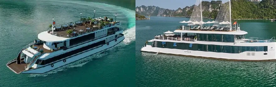 VDream Cruise (trái) so găng với Jade Sails (phải)