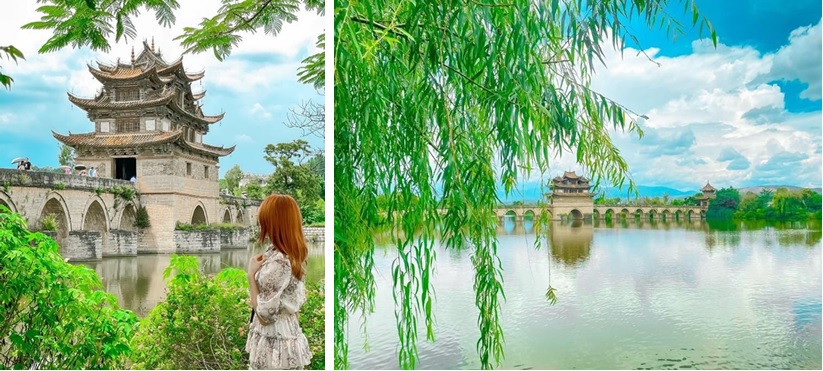  cầu Song Long - Cây cầu đá cổ kính giữa lòng Vân Nam