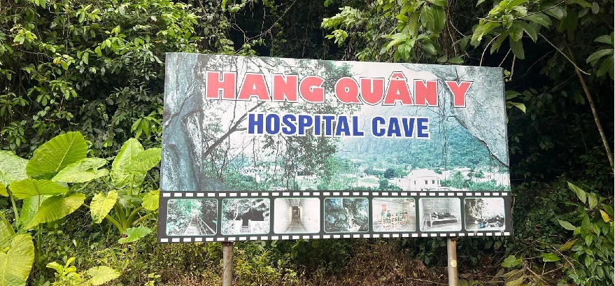 Hang Quân Y Cát Bà: Bệnh viện dã chiến bí mật trong lòng hang 8 Biển-chỉ-dân-Hang-Quân-Y
