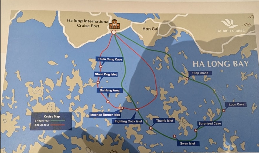 Hải trình tuyến điểm tham quan trong tour 6 tiếng