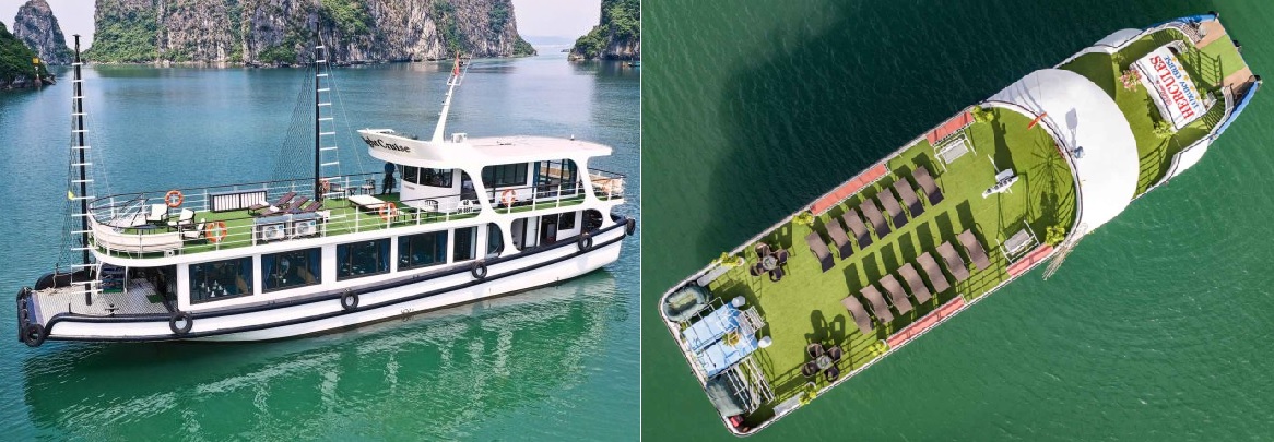 Du thuyền Hercules Luxury 3 sao (trái) và du thuyền Hercules Premium (phải)