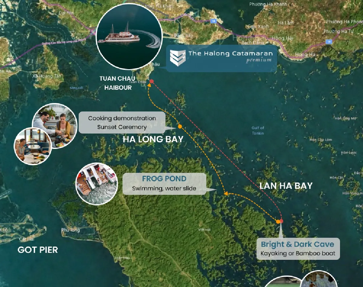 Hải trình tham quan du thuyền Liên Vịnh Hạ Long - Lan Hạ