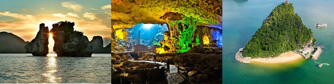 Hòn Gà Chọi - Hang Sửng Sốt - Đảo Titov là 3 điểm đến nổi bật nhất của Vịnh Hạ Long