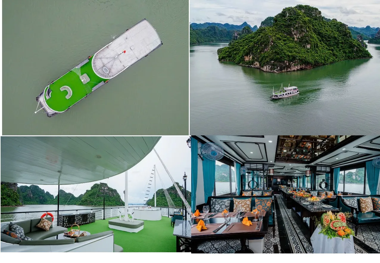 Tàu thăm vịnh 48 chỗ tuyến 1 (4 tiếng)